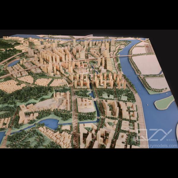 Aecom-1/1500 Dongguan Weiyuan Island Urban Design Model Архитектурная модель