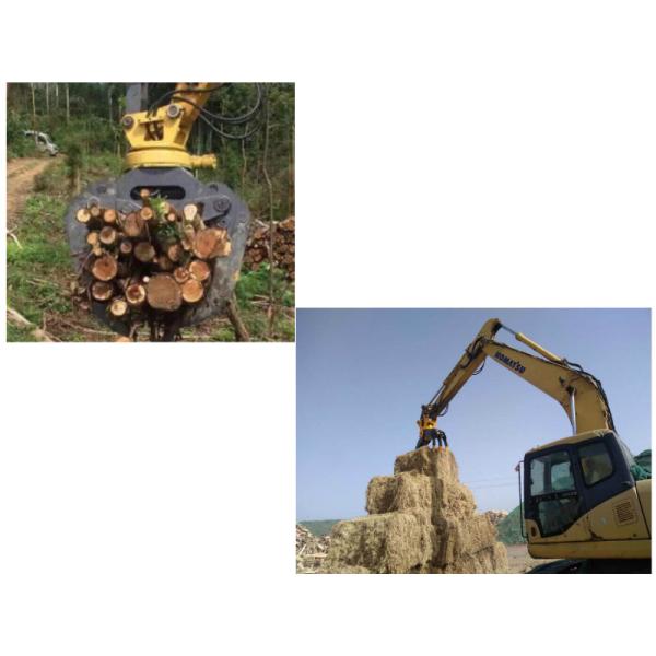 Excavator Log Grab Excavator Attachment  Wooden Grapple  360 Degree Rotation