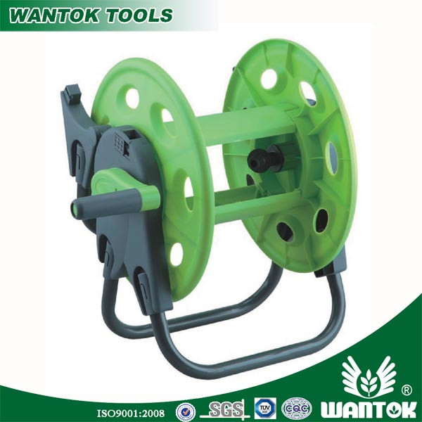 Conveniently-Sized ABS Plastic Garden Hose Reel with Any Color Handle
