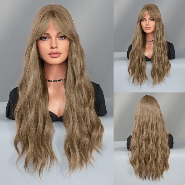 Fashion Long Body Wave Hair Blonde Synthetic Wigs For Women