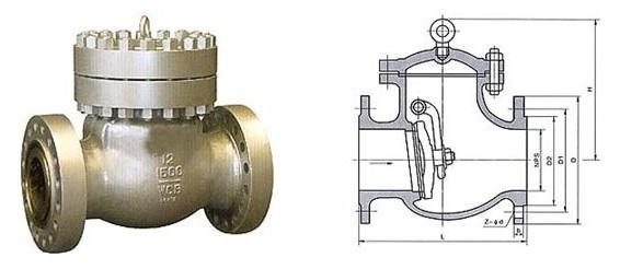 ANSI Cast Steel A216 WCB Flange Swing Check Valve For Oil DN15 ~ DN700