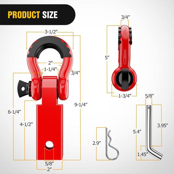 Trailer Hitch Lock For Stainless Steel Shackle Hitch Receiver And 3/4