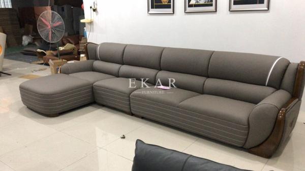 Latest Design Modern Italian Style L Shaped Corner Leather Sofa
