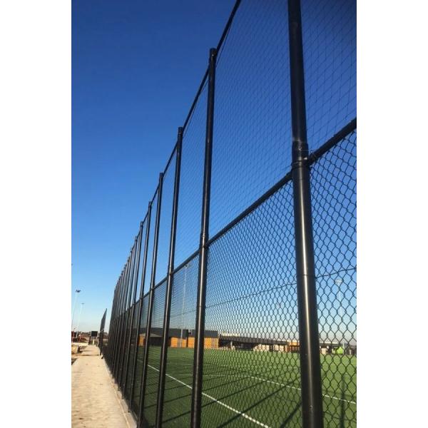 Black Pvc Coated 5 Foot Steel Chain Link Fencing Lightweight