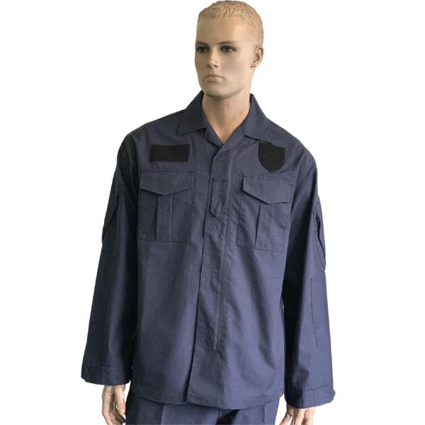 Veste d'uniforme militaire bleue personnalisable avec plusieurs poches