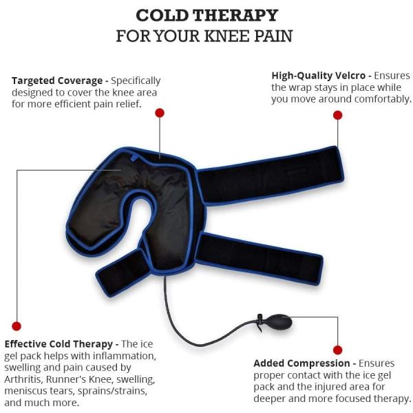 Therapy Surgery Inflatable Air Pump Compression Ice Pack Injuries Pain Relief