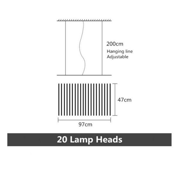 Nordic Living room Lamp Modern Minimalist Designer Living room Kitchen Restaurant midcentury modern Chandelier(WH-MI-295