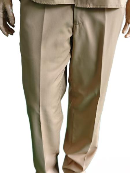 Military Dress Simple And Elegant Classic Khaki Officer'S Dress Uniform Set Wool Polyester Blend Shirt And  Pants Ceremonial Uniform