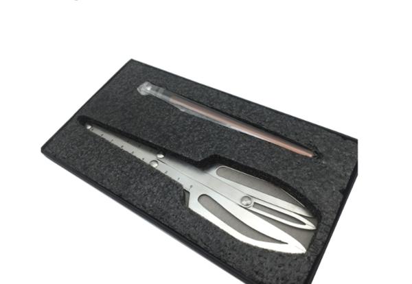 Permanent Makeup Stainless Steel Eyebrow Shaping Tool Silver Ratio / Mean Caliper Divider Microblading Accessories