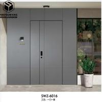 Porte d'entrée résidentielle en acier inoxydable sécurisée Fermeture électronique Porte de sécurité en acier extérieur