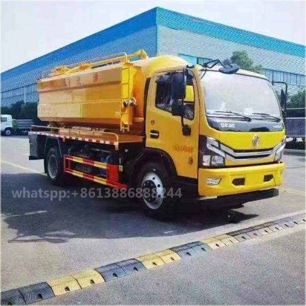 Duolica  6000 Liters Cleaning Suction Truck   High Pressure Washer  Truck Vacuum Tanker