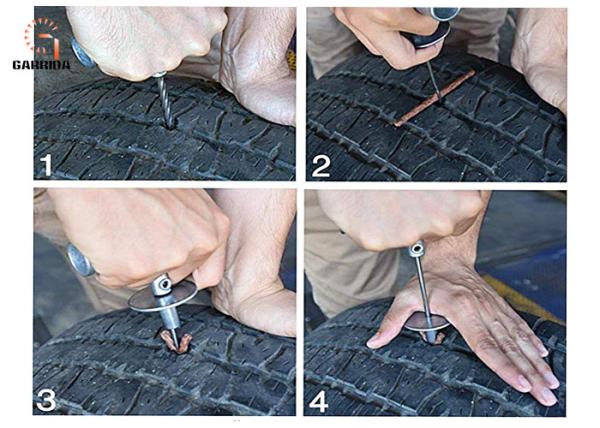 Durable Outdoor Car Accessories Tubeless Tire Repair Kit To Fix Punctures And Plug Flats