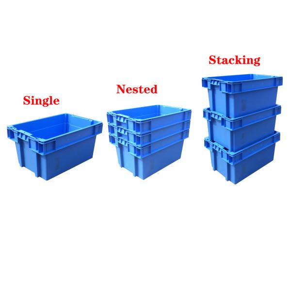 Stack And Nest Plastic Crate Manufacturer Wholesale Nesting Space-Saving Reusable Logistics Crates