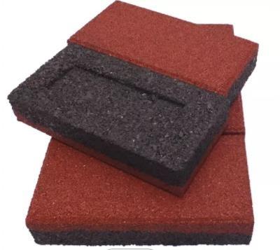 Pavers EPDM Rubber Flooring Tiles Anti UV / Slip 20 - 45mm