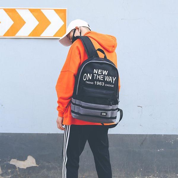 Schoolbag female han edition hits color street backpacks college wind schoolbag canvas backpack leisure computer bag