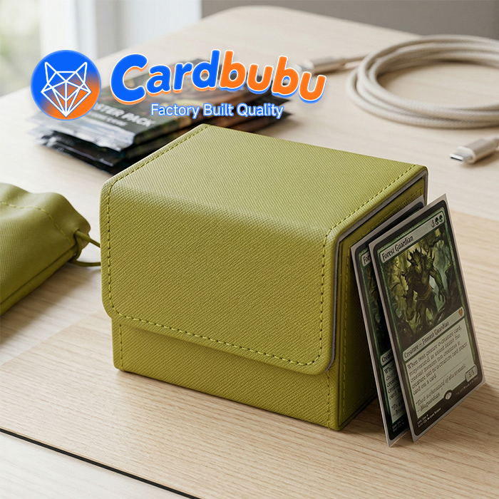Crosswise Leather Deck Box Mtg Magnetic Deck Box 3.95 Inch Lock Storage Yugioh