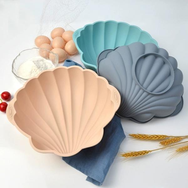 Silicone Baking Pan Set - 6PCS Stackable Non-Stick Bakeware Set With Grips & Metal Reinforced Frame: Round Cake Pan, Square Baking Pan, Bread Loaf Pan, & Muffin Molds
