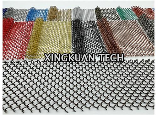 Mesh Curtain decorativo colorido, abertura da cortina 4mm 6mm 8mm da bobina do metal