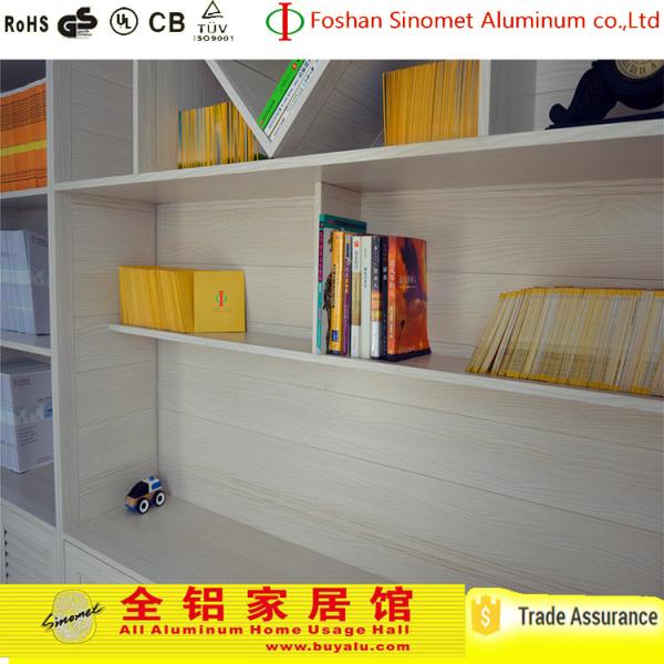 Living Room Aluminium Fabrication Bookshelf  Antique Style With Glass Door