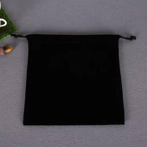 Luxury Black Canvas Drawstring Bag / 100% Organic Cotton Drawstring Bags