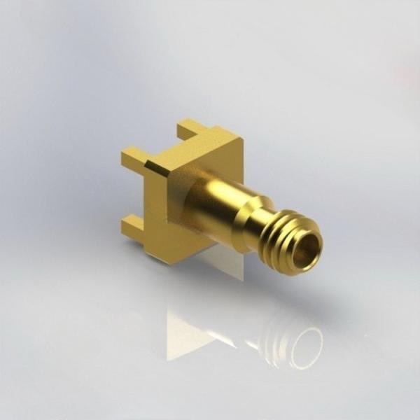 1.85KHD Female Brass RF Straight Connector With 012 Pin Mixed Tech PCB 67GHz