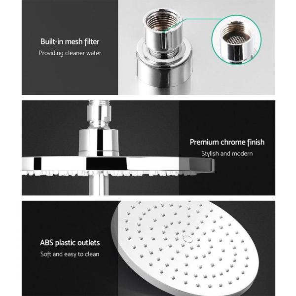 Sliver Lizhen Hwa-Con Handheld Round High Pressure Chrome Shower Head With Slide Bar