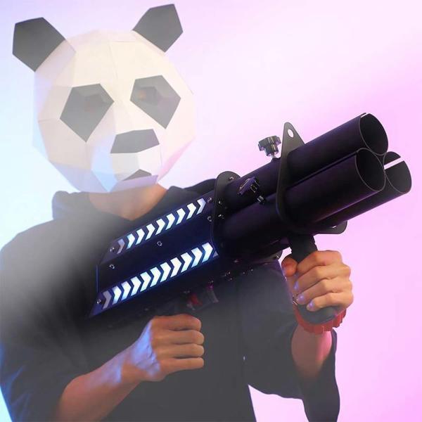 Electronic Fireworks Gun with Three Head Spray and Customized Ribbon Design 50W-10kw Power