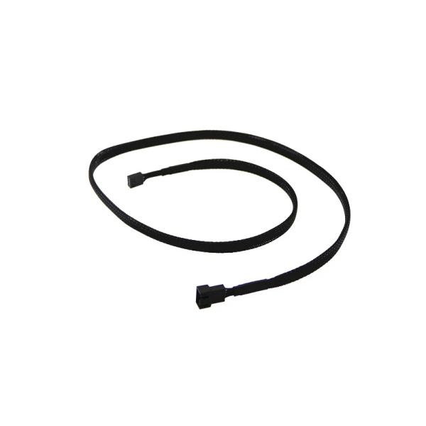 PWM Fan Cable Splitter 4 Pin Adapter Cable Black Sleeved Braided Fan Power Extension Cable 4pin Female Male to 1*4pin 90cm PVC
