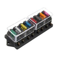 Maneira do bloco 8 do fusível de PA66 6.3mm suporte impermeável do fusível da lâmina da auto para o rv