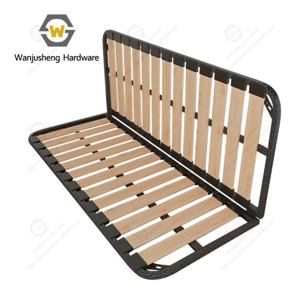 Bed Frame with Thickened Solid Wood Skeleton Moisture-proof Bed Board Encrypted Design Foldable Tatami Steel Frame Customizable