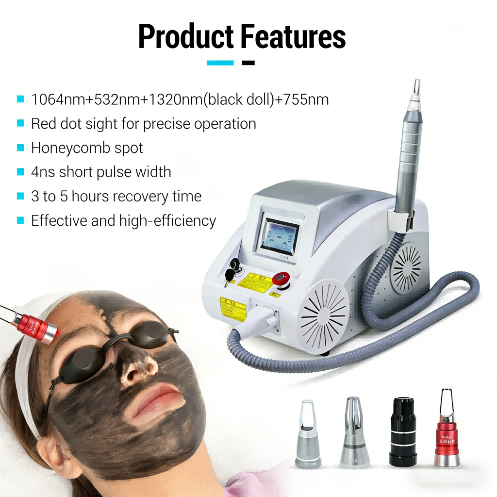 4 Wavelength Picosecond Laser Machine , ND YAG Pigmentation Removal Laser Machine