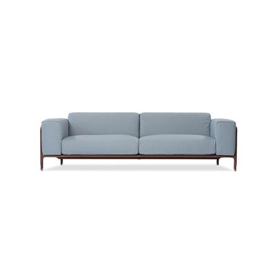 Beautiful 3 Seater Modern Sofa Set Removable Cushions With Wooden Base