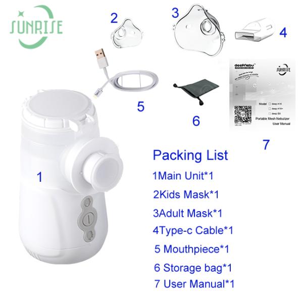 Взрослая обработка машины Nebulizer больницы для холодного DC 3V с маской мундштука