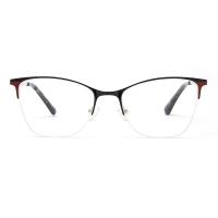 Lumière bleue de lunette de cadre optique en métal de femmes bloquant des verres