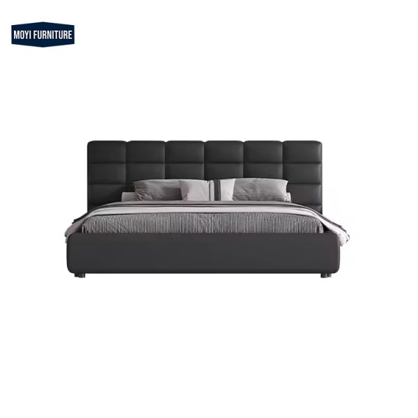 High density and high resilience foam modern design queen bed bedroom furniture king size upholstered platform double beds