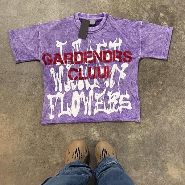 Custom Logo Tees Silk Screen Printing Puff Print Oversized Heavyweight Graphic Acid Wash Vintage Sun Faded DTG T-Shirt Mens