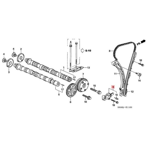 Ассы Тенсионер. Кулачок цепное 14510-ПНА-003 для потока одиссеи Хонда Аккорд гражданского КРВ