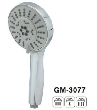 Titanium Brushed Brass Hand Shower Spray Thumb Tab Chrome Hand Held Shower Head