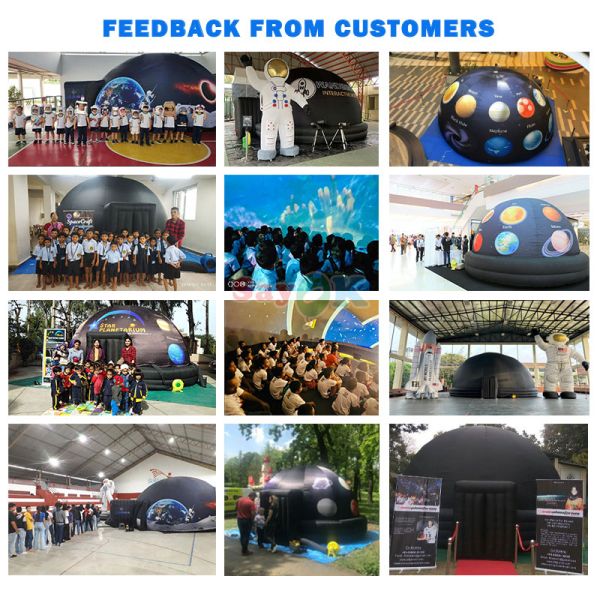 Portable Inflatable Planetarium Dome with 100% Blackout Flame-Retardant Fabric for 360° Projection