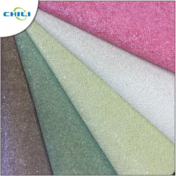 Custom Silver Glitter Wallpaper 0.6mm Thickness 137cm Width Entertainment