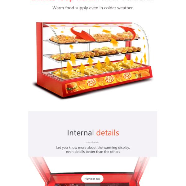 Профессиональный электрический красный стеклянный экран для отопления пищевых продуктов