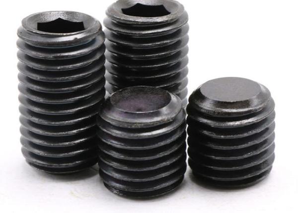 Aço carbono revestido de zinco preto GR2 GR5 Hex Socket Flat Coin Cup Dog Ball Point Set Screw DIN913