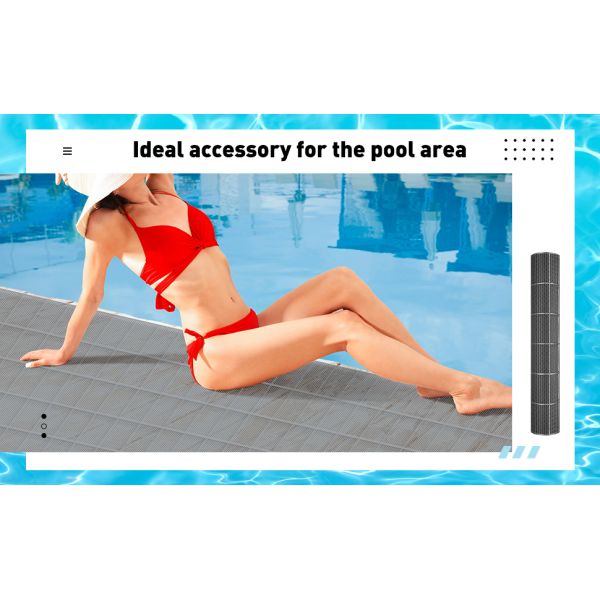 Anti-slip Drainage Pool Flooring Mats Swimming Pool Non Slip Mat PVC Splash Matting Mesh Hollow Doormat Roll For Outdoor Indoor Patio Restaurant Garage Kitchen Bathroom Bars