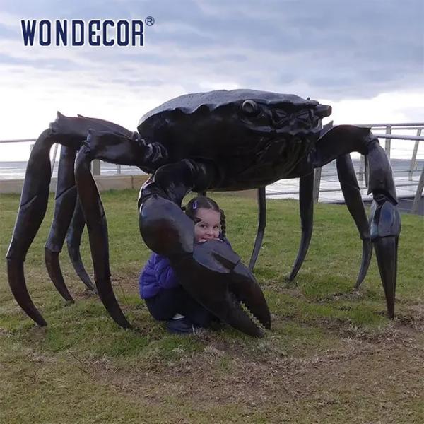 Скульптура краба бронзы художественного произведения животного украшения сада крупноразмерная самая лучшая