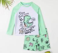 Green Cute Uv Upf 50 Boys Swimwear Sets For Vibrant Children