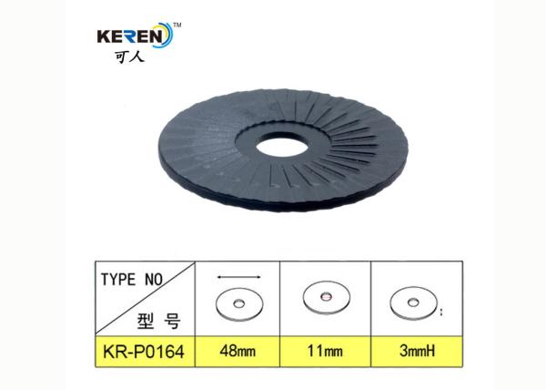 KR-P0164 PP PE Black Plastic Washers 3mm Thickness 0.43 Inch Hole ID 1.88 Inch OD