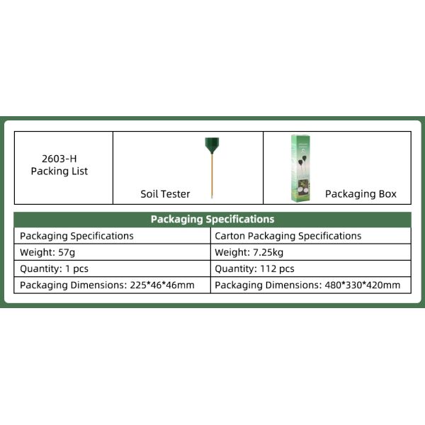 YIERYI Battery-Free Analog Soil Moisture Meter with Metal Probe Precision 0-10 Scale Hygrometer for Garden Potted Plants Farming
