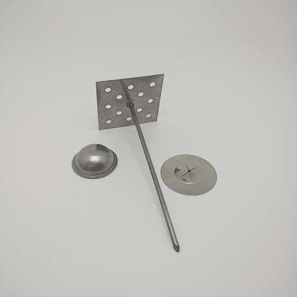 ISO9001 Perforated Base Insulation Hangers Galvanized Steel Self Stick Insulation Pins