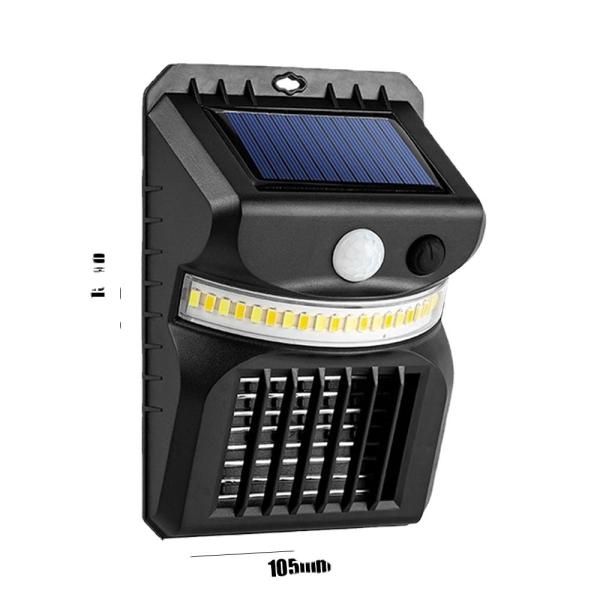 Square-shaped Outdoor Solar LED Wall Light Waterproof Garden Polycarbonate Mosquito Killer Lamp Human Body Induction