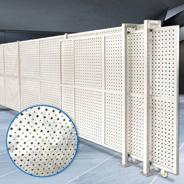 20mm Hole Size Warehouse Security Fence White Black Yellow Color